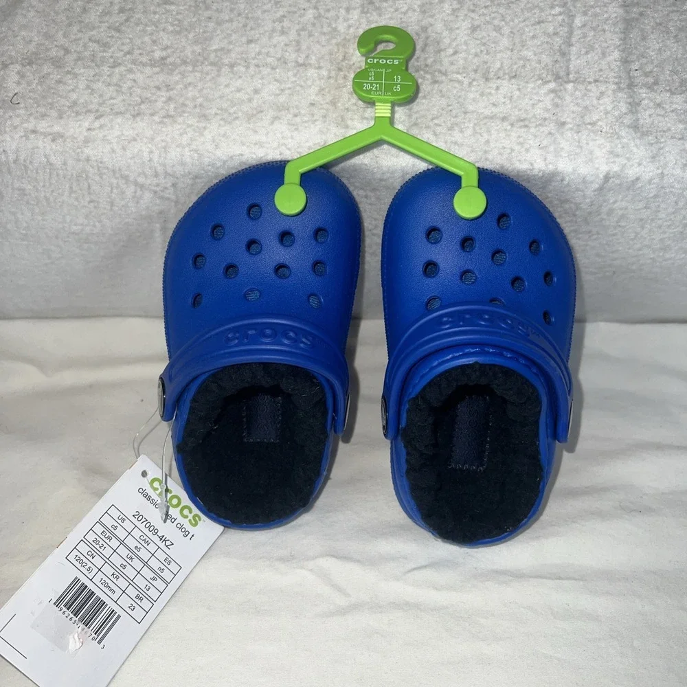 CROCS Classic Lined Clog Toddler Size US Blue New 207009 4KZ Size C5